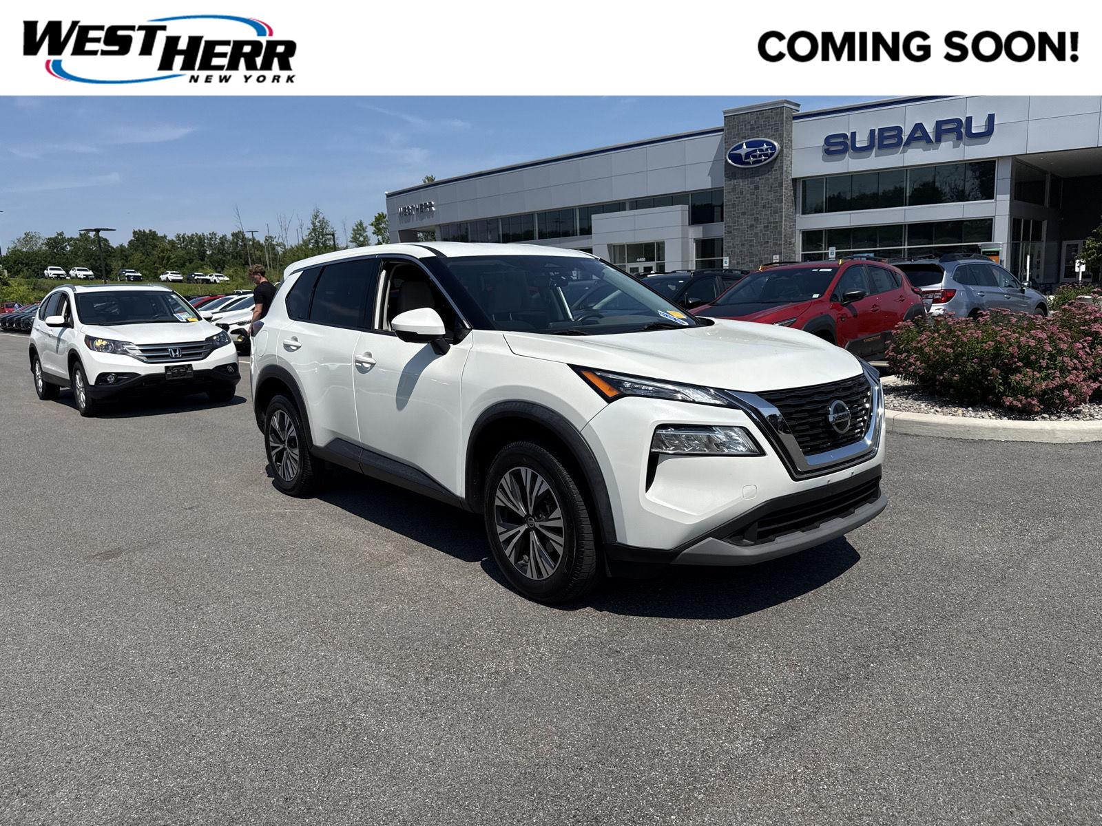 Pearl White Tricoat 2021 Nissan Rogue SUV / Crossover All-Wheel Drive Continuously Variable Transmission