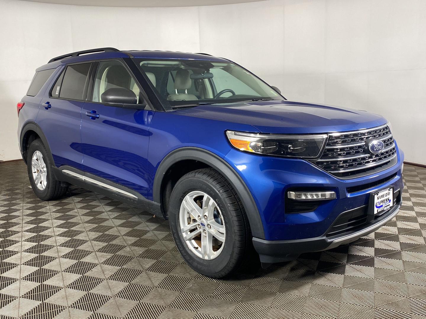 Atlas Blue 2023 Ford Explorer SUV / Crossover All-Wheel Drive Automatic