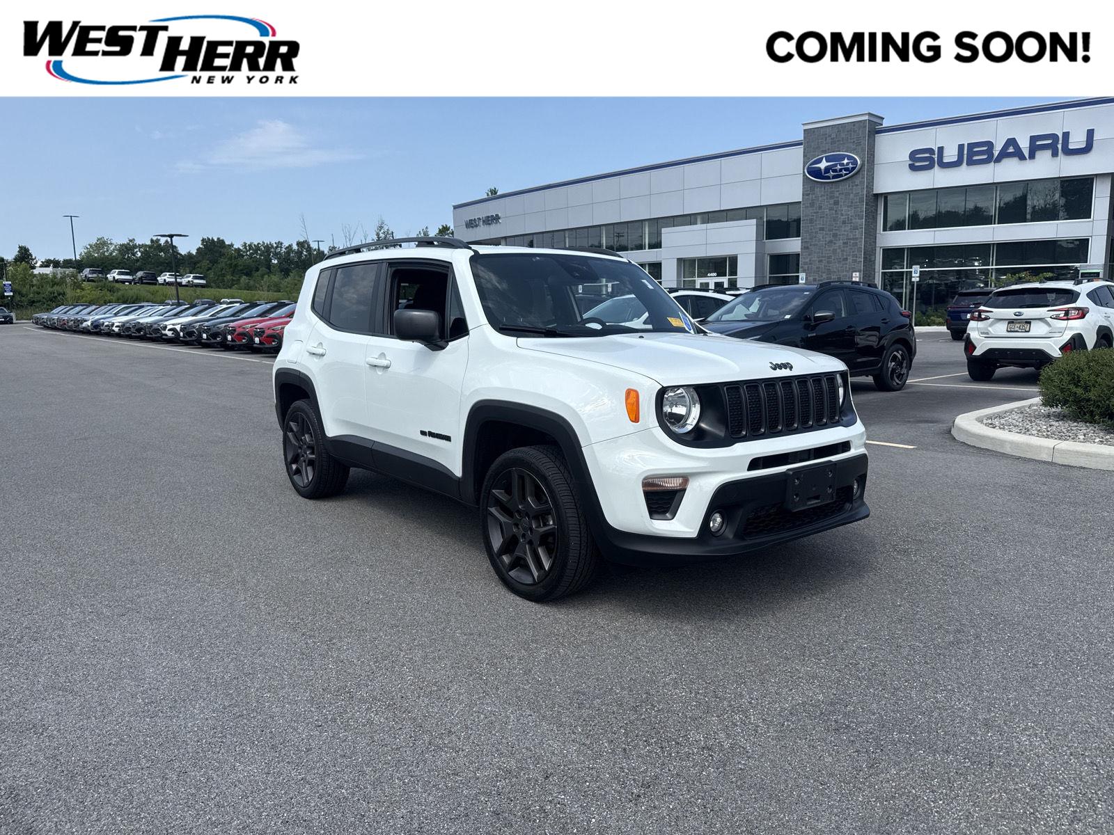 Alpine White Clearcoat 2021 Jeep Renegade SUV / Crossover Four-Wheel Drive 9-Speed Automatic