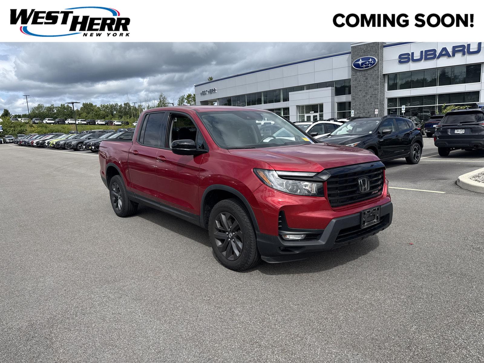 Radiant Red Metallic II 2023 Honda Ridgeline Pickup Truck All-Wheel Drive Automatic