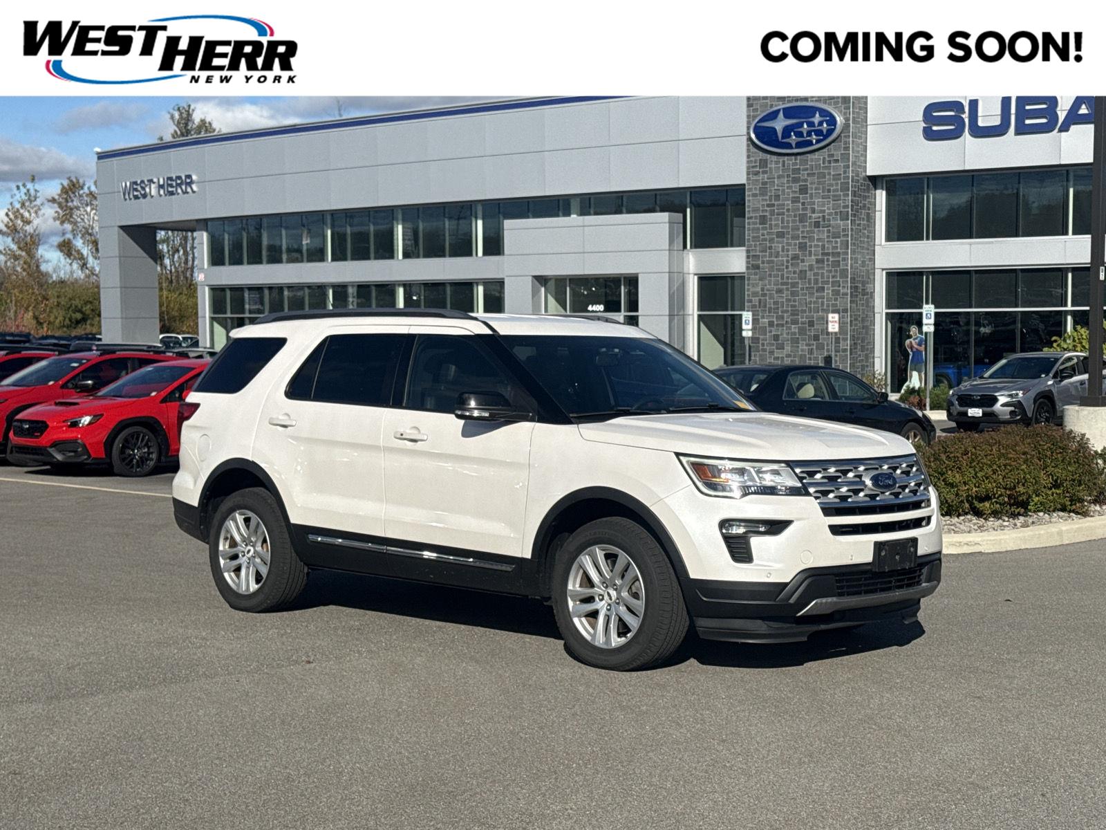 White Platinum Metallic Tri-Coat 2018 Ford Explorer SUV / Crossover All-Wheel Drive 6-Speed Automatic
