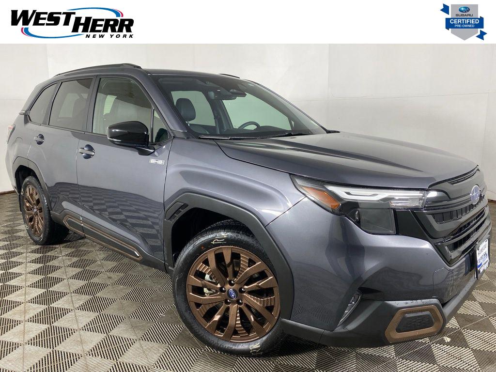 Gray Metallic 2025 Subaru Forester Hybrid SUV / Crossover All-Wheel Drive Continuously Variable Transmission