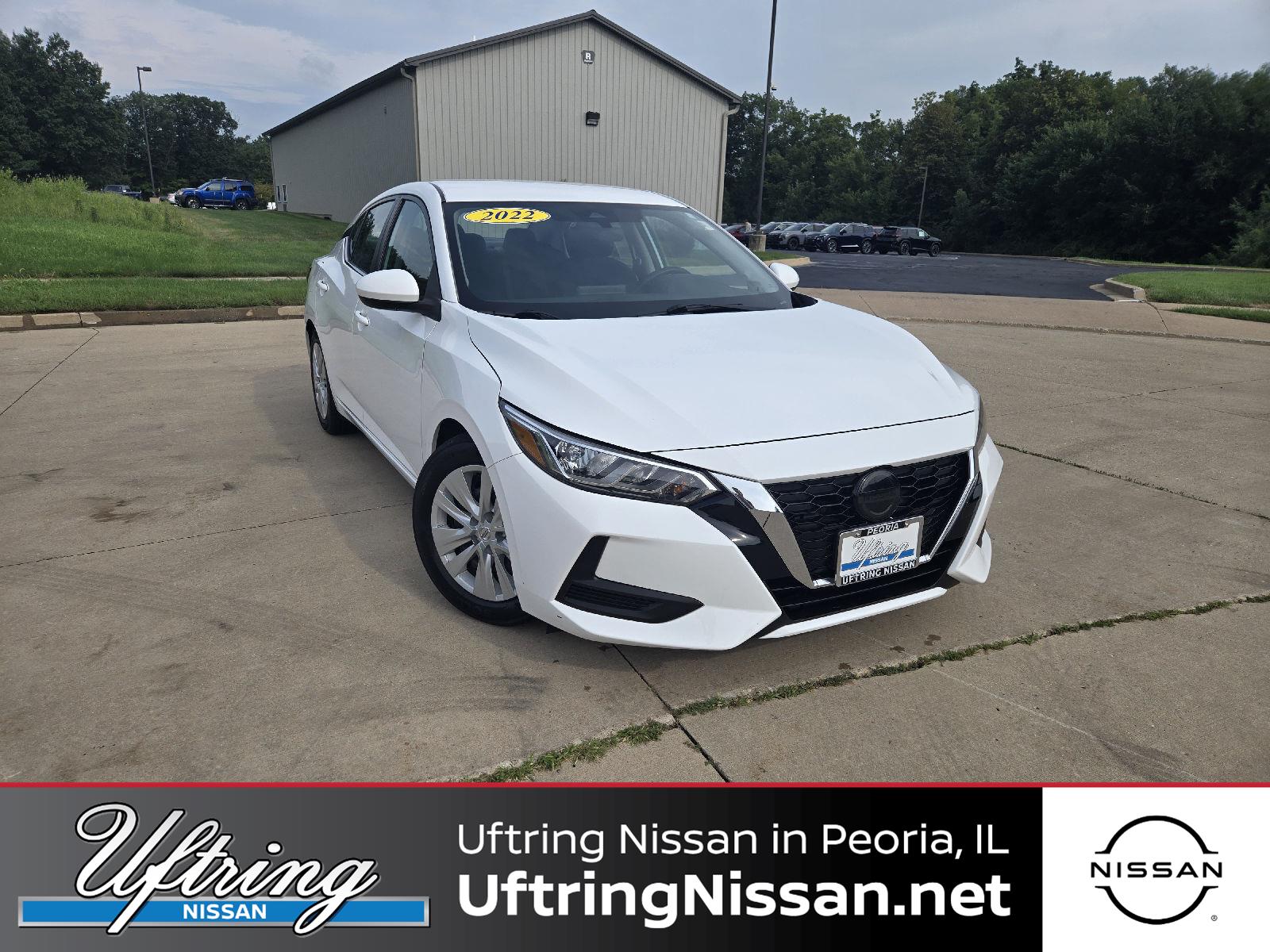 White (Fresh Powder) 2022 Nissan Sentra Sedan Front-Wheel Drive Continuously Variable Transmission