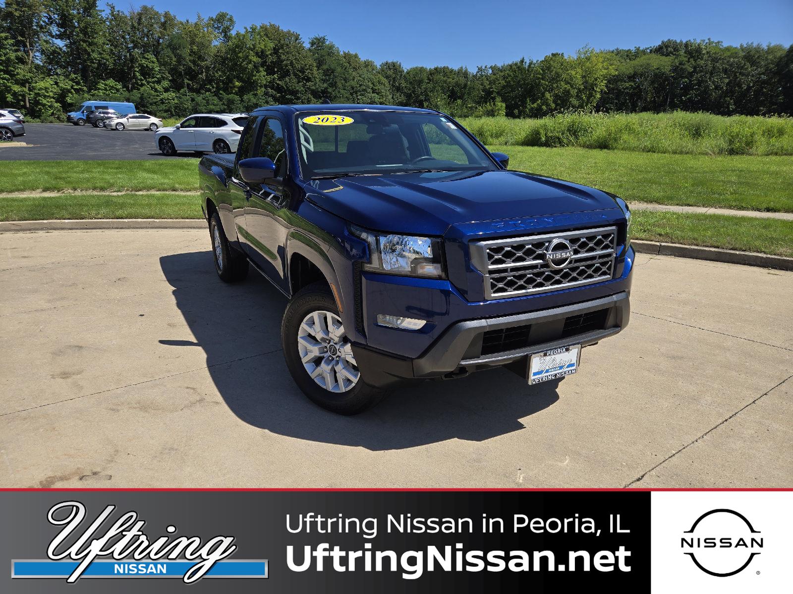 Deep Blue Pearl 2023 Nissan Frontier Pickup Truck Four-Wheel Drive Automatic
