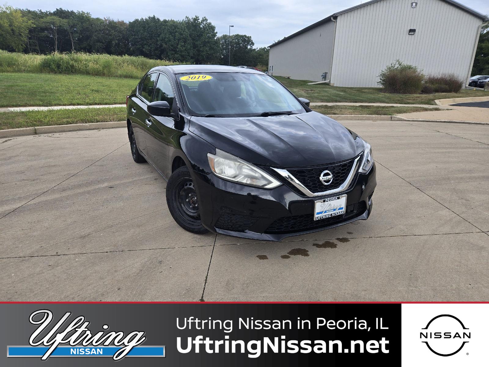 Super Black 2019 Nissan Sentra Sedan Front-Wheel Drive Continuously Variable Transmission