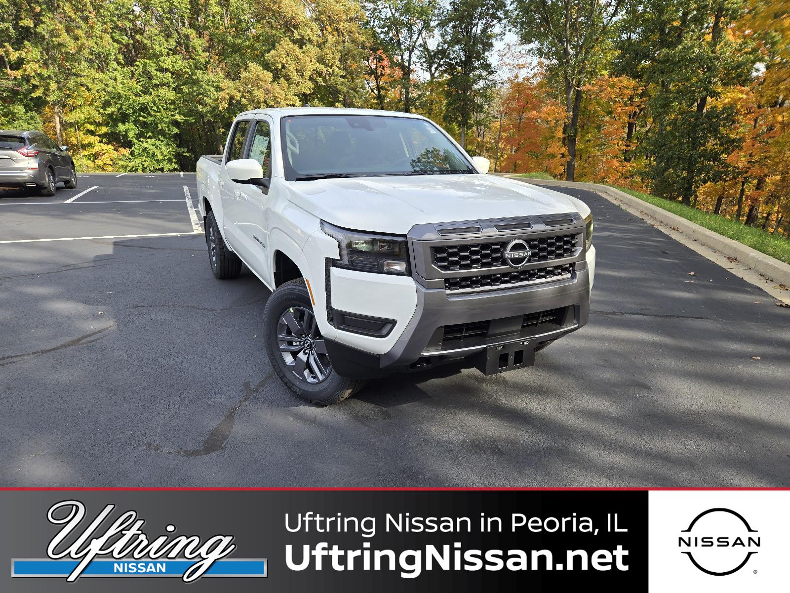 Glacier White 2027 Nissan Frontier Pickup Truck Four-Wheel Drive Automatic