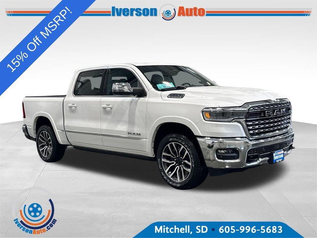 Ivory White Tri-Coat Pearlcoat 2026 RAM 1500 Pickup Truck Four-Wheel Drive 8-Speed Automatic