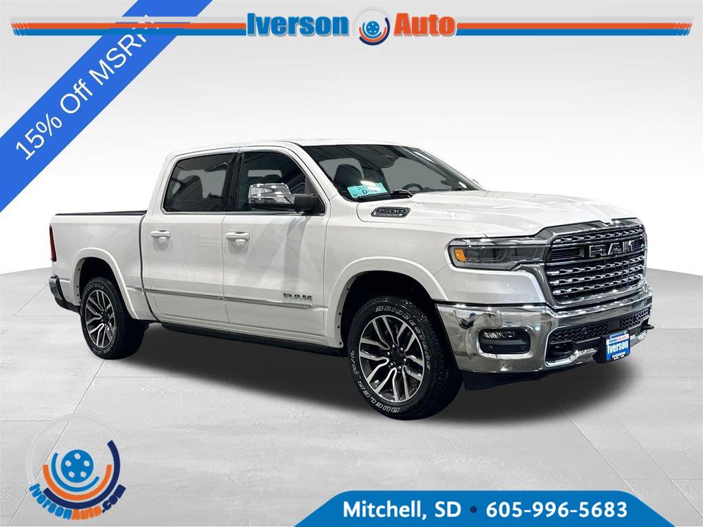 Ivory White Tri-Coat Pearlcoat 2026 RAM 1500 Pickup Truck Four-Wheel Drive 8-Speed Automatic