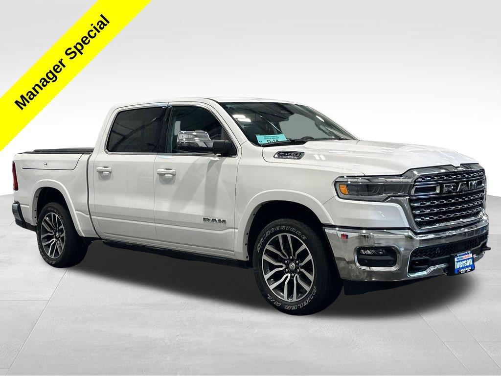 Bright White Clearcoat 2025 RAM 1500 Pickup Truck Four-Wheel Drive 8-Speed Automatic
