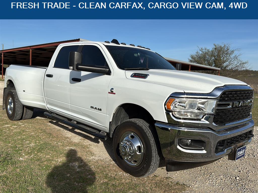 Bright White Clearcoat 2022 RAM 3500 Big Horn Crew Cab LB DRW 4WD Pickup Truck Four-Wheel Drive 6-Speed Automatic