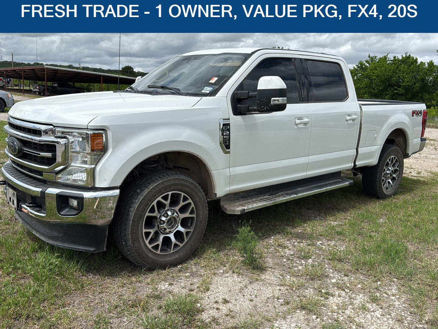 Star White Metallic Tri-Coat 2022 Ford F-250 Super Duty Lariat Crew Cab 4WD Pickup Truck Four-Wheel Drive 6-Speed Automatic