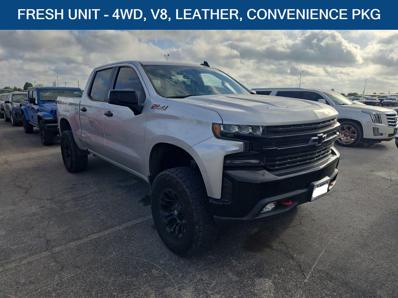 Silver Ice Metallic 2019 Chevrolet Silverado 1500 Pickup Truck Four-Wheel Drive 8-Speed Automatic