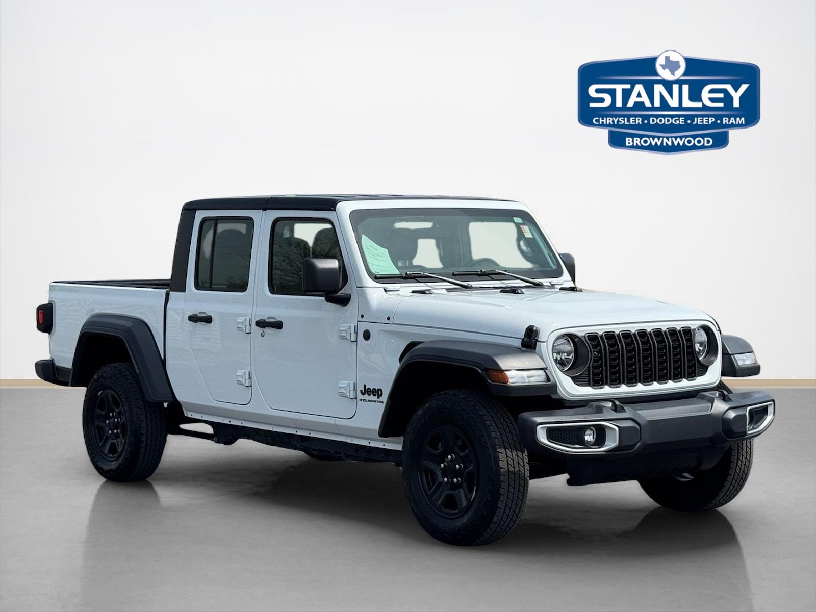 Bright White Clearcoat 2024 Jeep Gladiator Sport Crew Cab 4WD Pickup Truck Four-Wheel Drive 8-Speed Automatic