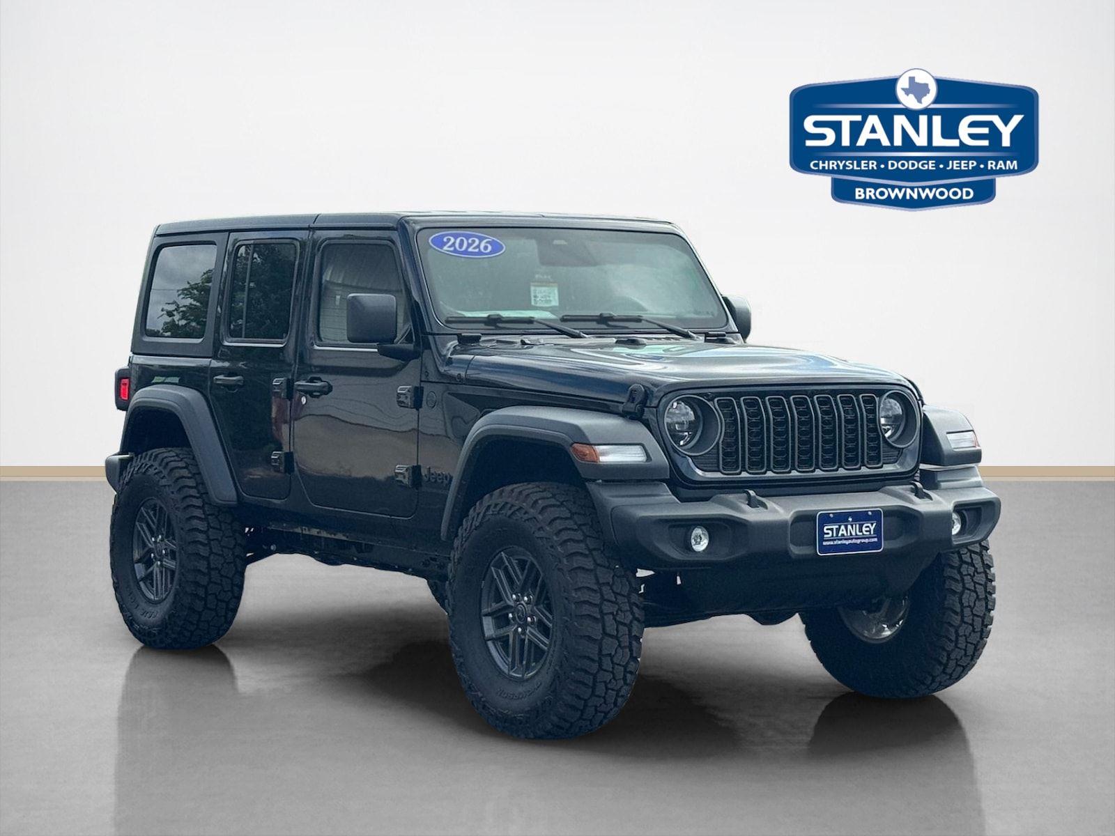 Black Clearcoat 2026 Jeep Wrangler SUV / Crossover Four-Wheel Drive 8-Speed Automatic