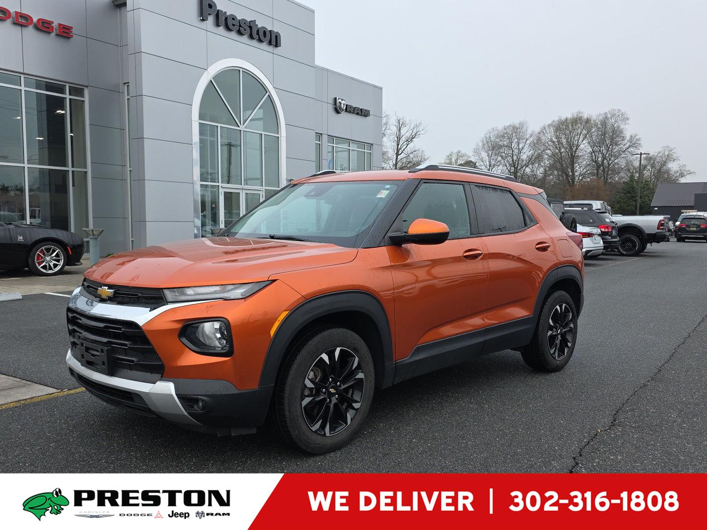 Vivid Orange Metallic 2022 Chevrolet Trailblazer LT AWD SUV / Crossover Four-Wheel Drive 9-Speed Automatic
