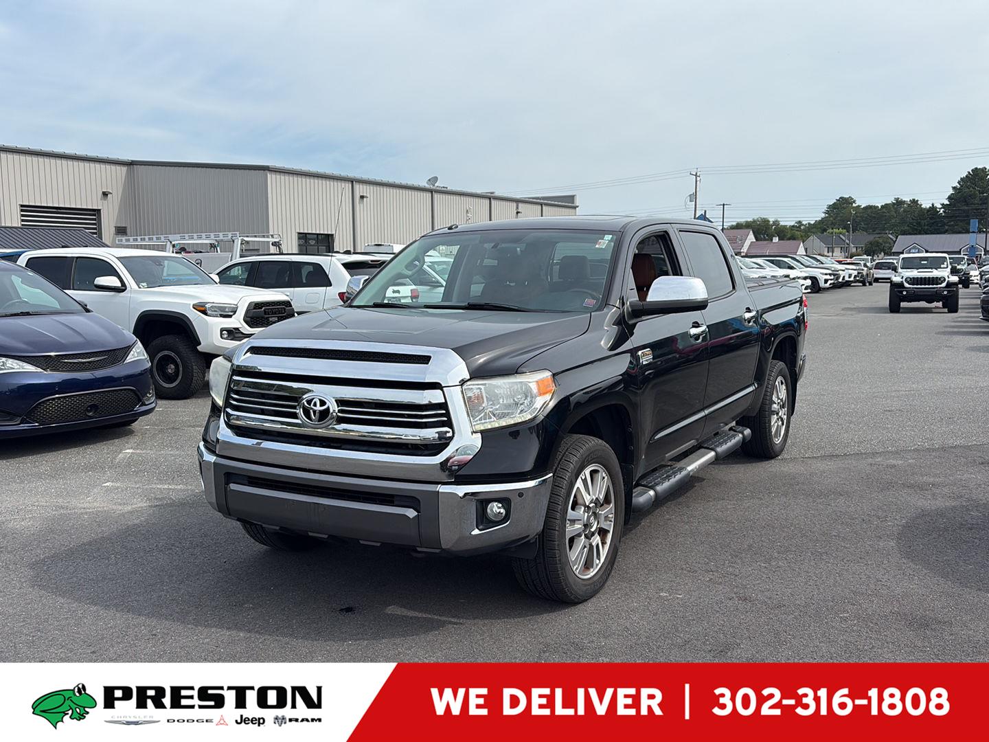 Midnight Black Metallic 2017 Toyota Tundra Pickup Truck Four-Wheel Drive Automatic