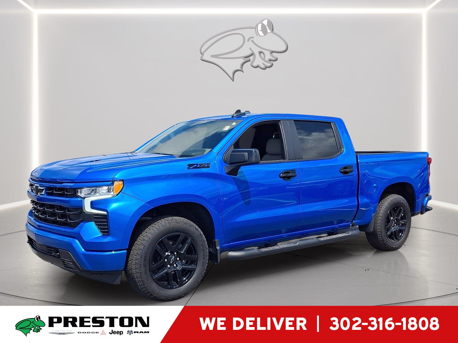 Riptide Blue Metallic 2025 Chevrolet Silverado 1500 Pickup Truck Four-Wheel Drive Automatic