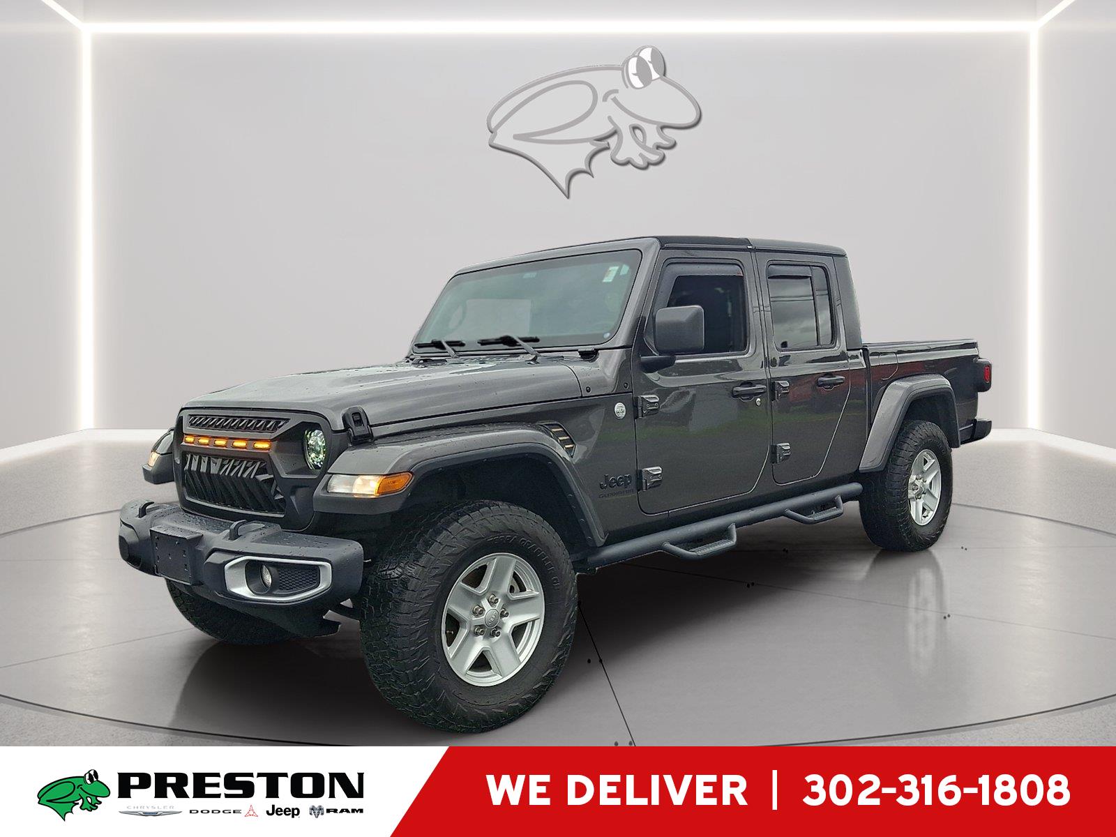 Gray (Granite Crystal Metallic Clearcoat) 2021 Jeep Gladiator Pickup Truck Four-Wheel Drive 8-Speed Automatic