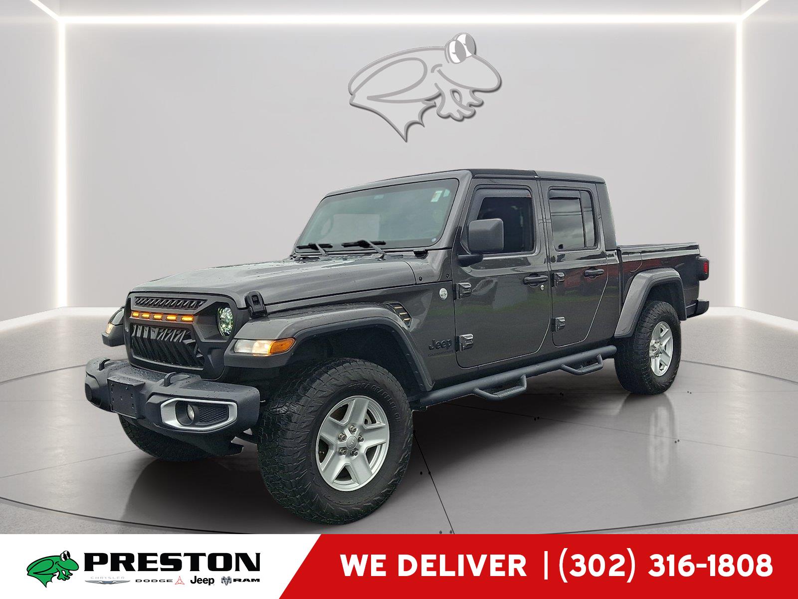 Gray (Granite Crystal Metallic Clearcoat) 2021 Jeep Gladiator Pickup Truck Four-Wheel Drive 8-Speed Automatic