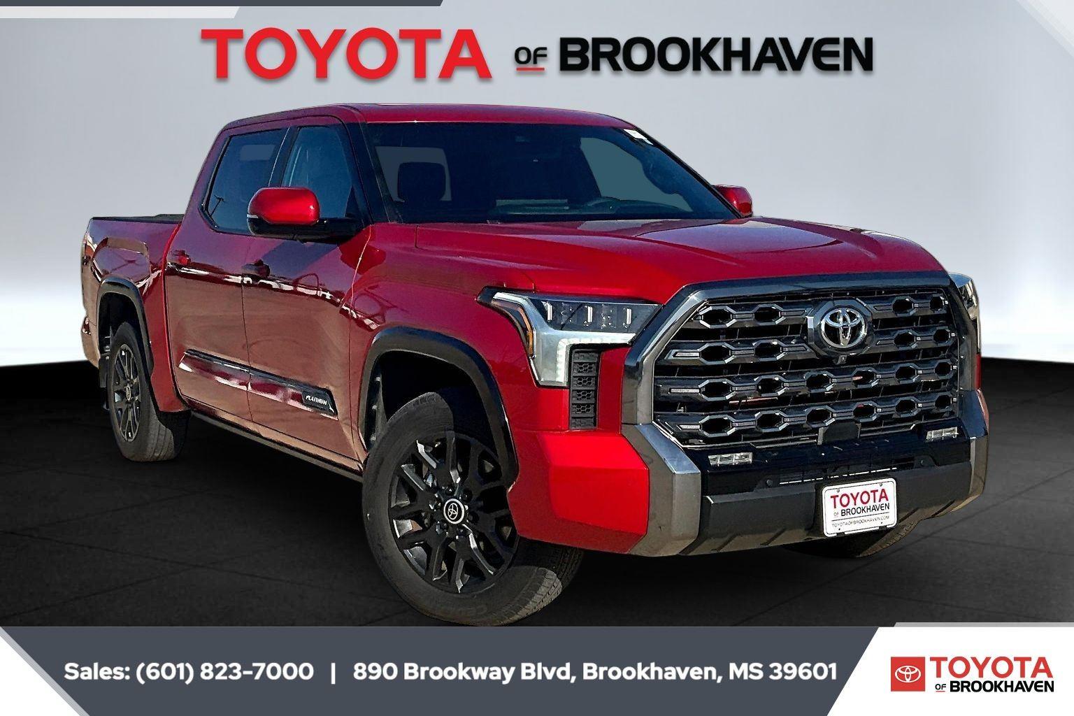 Supersonic Red 2024 Toyota Tundra Platinum CrewMax Cab 4WD Pickup Truck Four-Wheel Drive Automatic