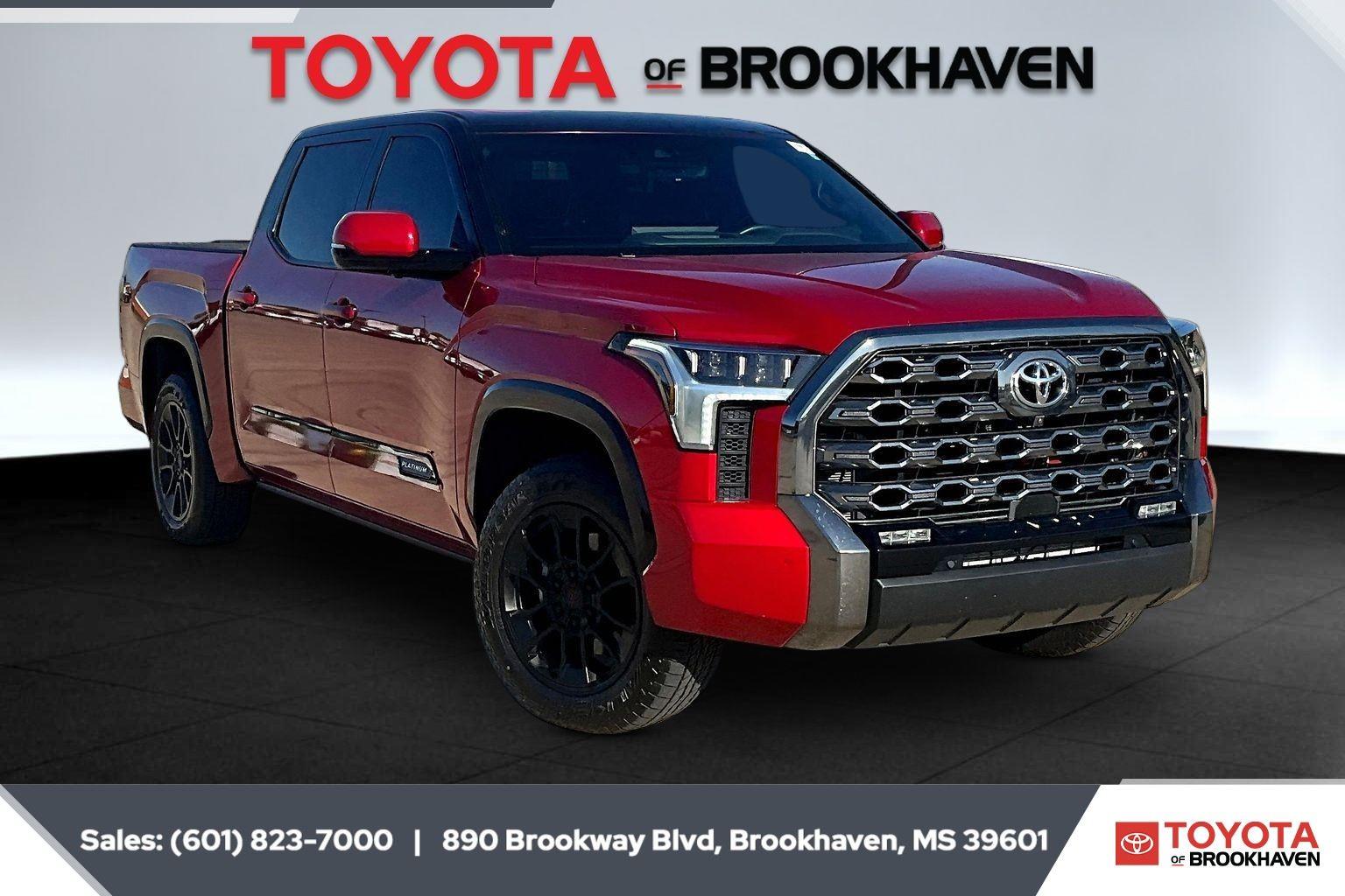 Supersonic Red 2024 Toyota Tundra Platinum CrewMax Cab 4WD Pickup Truck Four-Wheel Drive Automatic