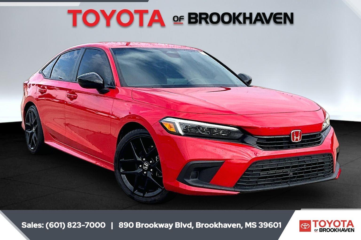 Rallye Red 2024 Honda Civic Sedan Front-Wheel Drive 7-Speed CVT