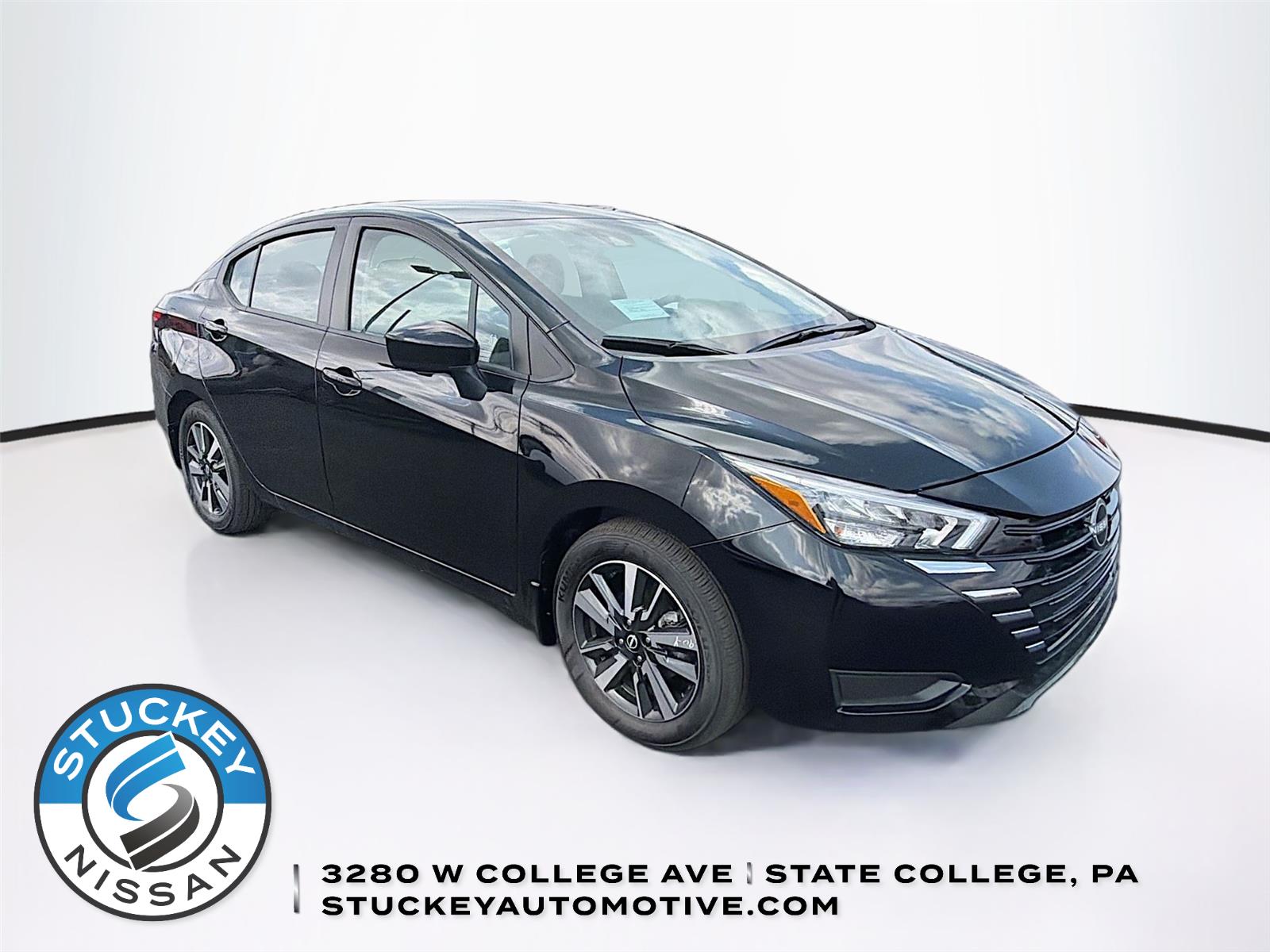 Super Black 2025 Nissan Versa SV FWD Sedan Front-Wheel Drive Continuously Variable Transmission