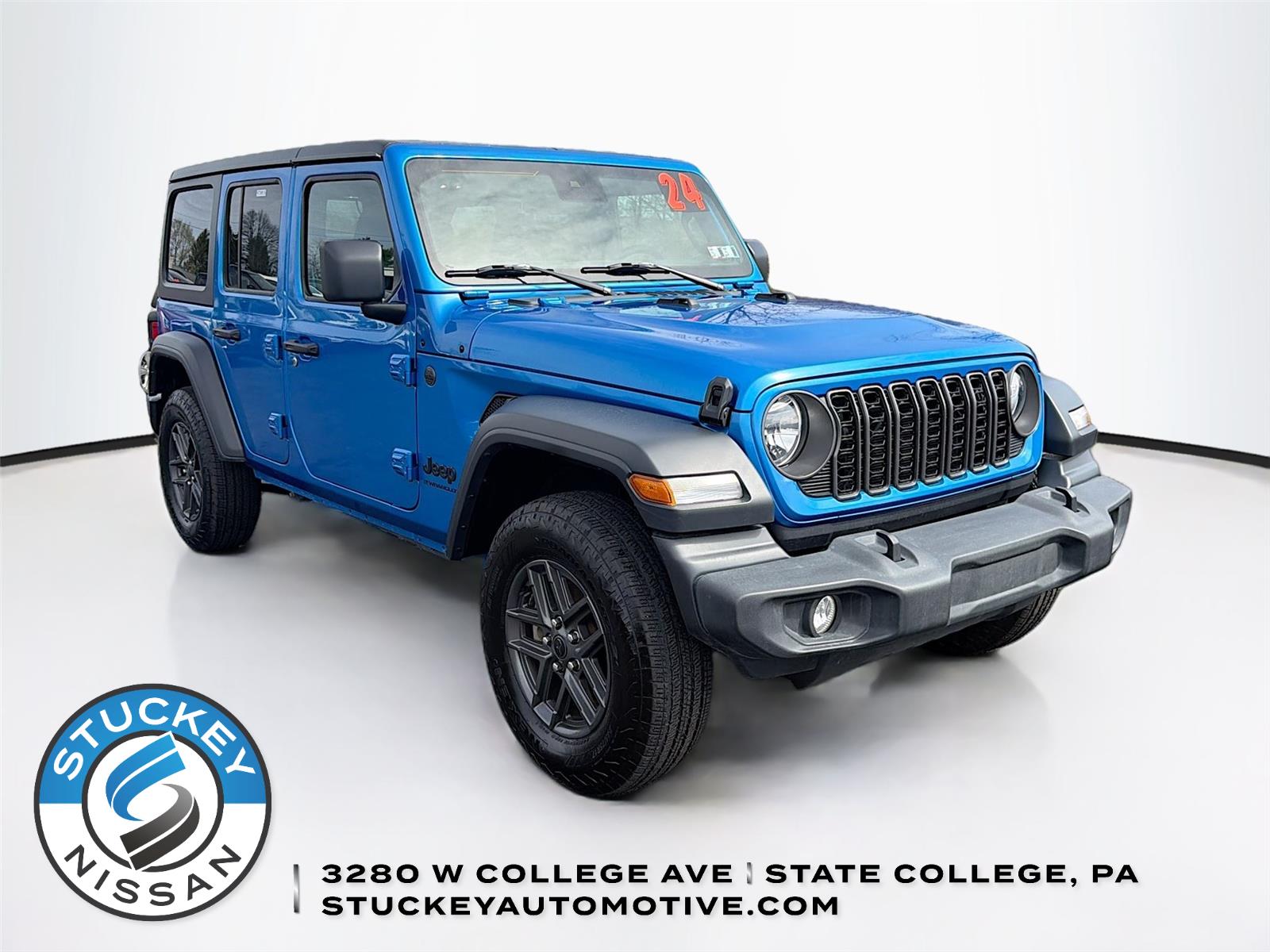Hydro Blue Pearlcoat 2024 Jeep Wrangler Sport S 4-Door 4WD SUV / Crossover Four-Wheel Drive 8-Speed Automatic