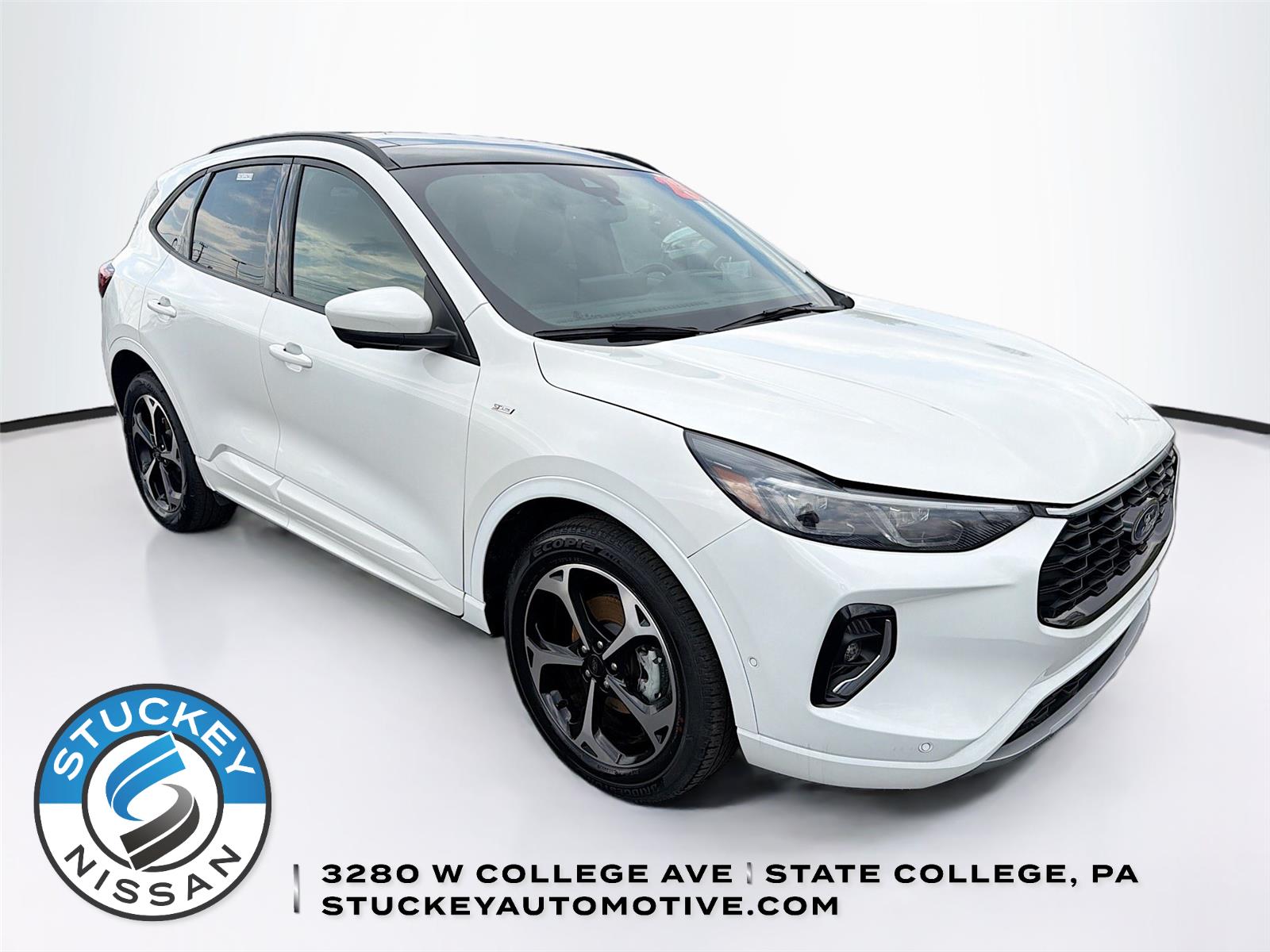 Star White Metallic Tri-Coat 2023 Ford Escape Hybrid ST-Line Elite AWD SUV / Crossover All-Wheel Drive Continuously Variable Transmission