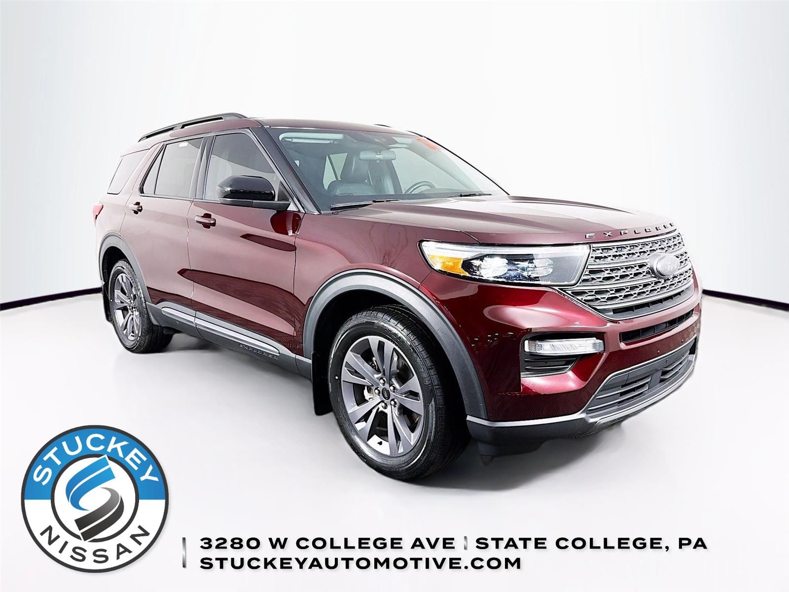 Red (Burgundy Velvet Metallic Tinted Clearcoat) 2022 Ford Explorer XLT AWD SUV / Crossover All-Wheel Drive Automatic