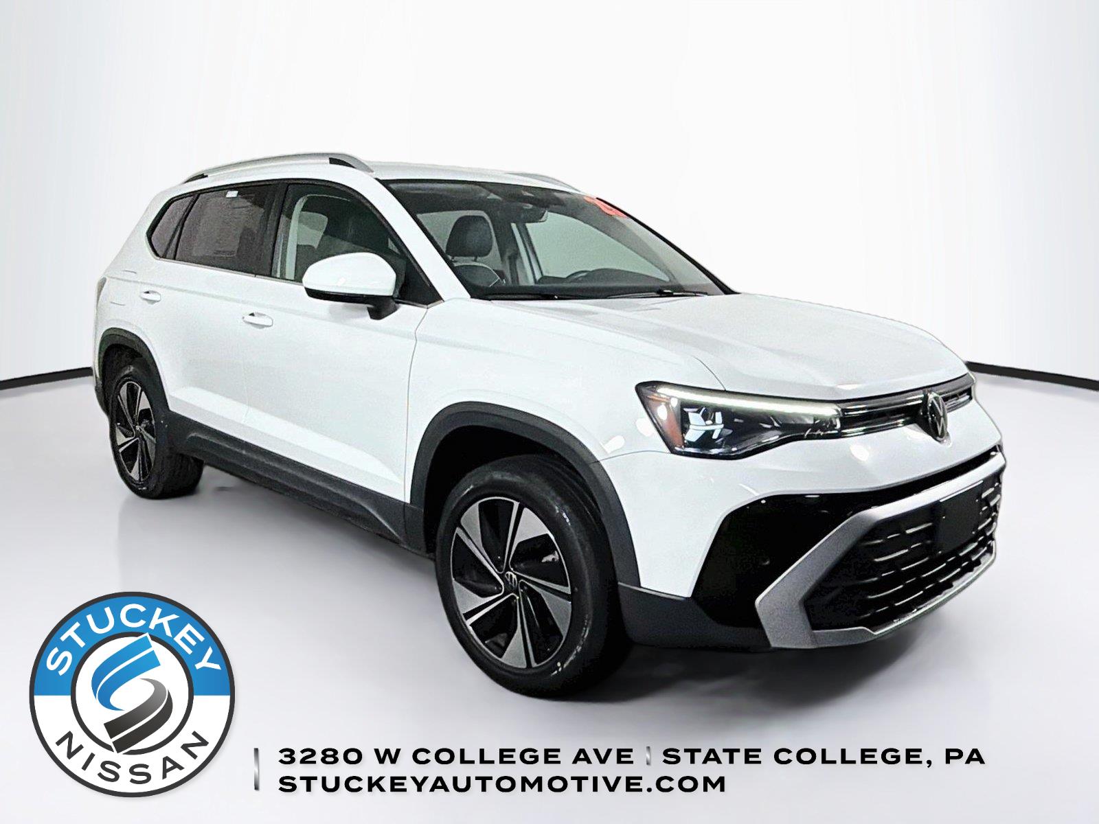 Pure White 2025 Volkswagen Taos SUV / Crossover All-Wheel Drive Automatic