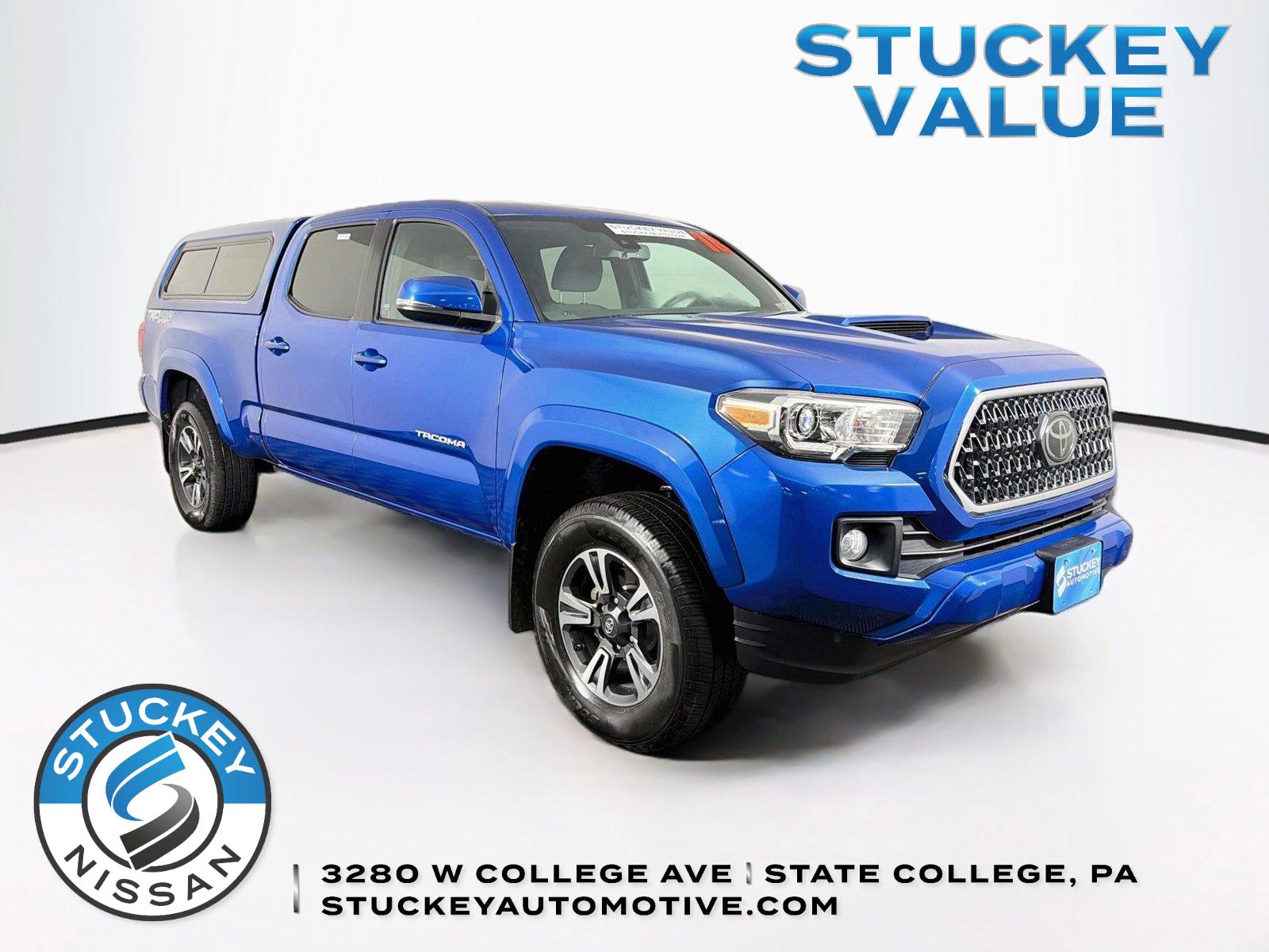 Blazing Blue Pearl 2018 Toyota Tacoma Pickup Truck Four-Wheel Drive Automatic