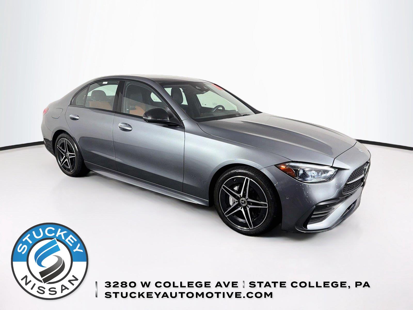 Gray (Graphite Grey Metallic) 2024 Mercedes-Benz C-Class Sedan All-Wheel Drive Automatic