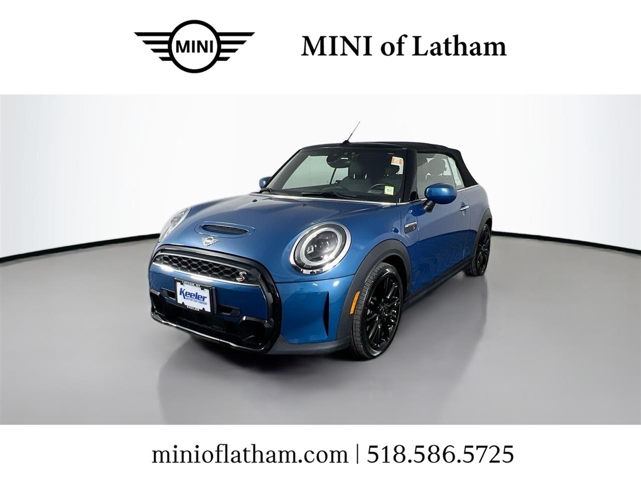 Island Blue Metallic 2024 MINI Cooper S Convertible FWD Convertible Front-Wheel Drive 7-Speed Dual Clutch