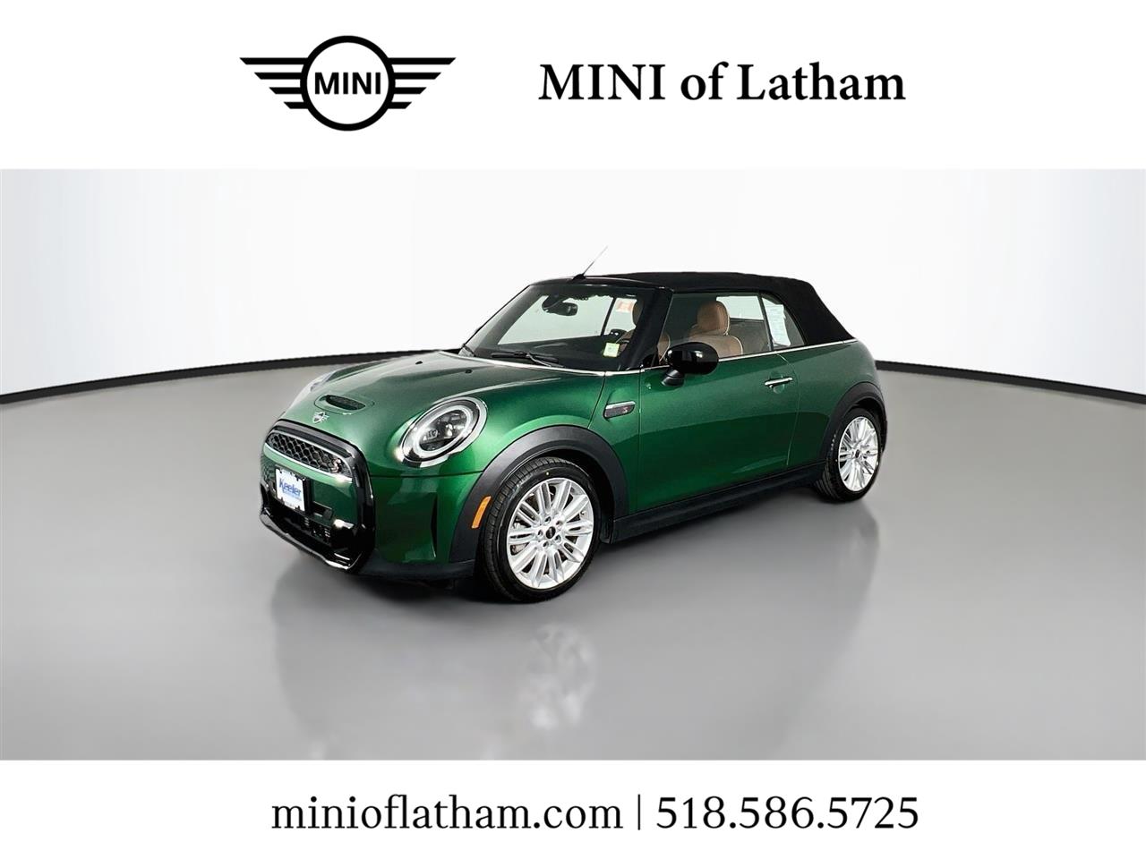 British Racing Green IV Metallic 2024 MINI Cooper Convertible Front-Wheel Drive 7-Speed Dual Clutch