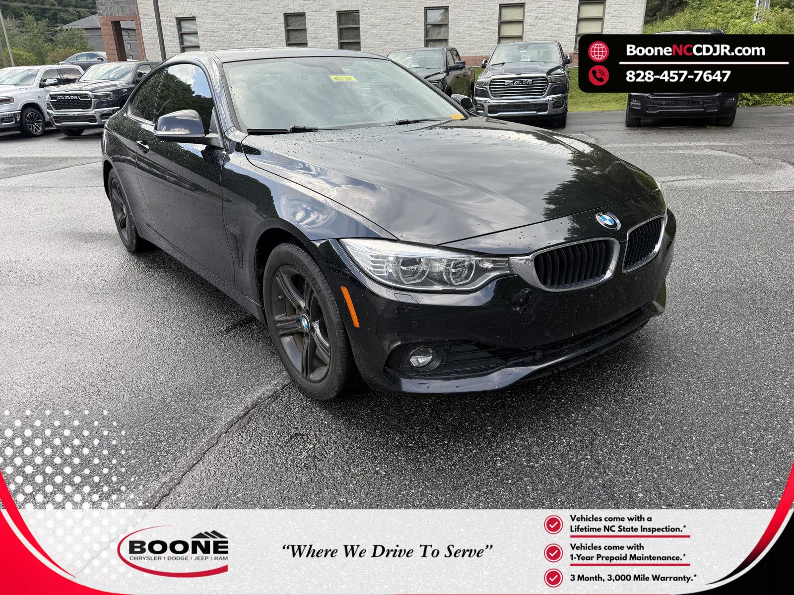 Jet Black 2015 BMW 4 Series Coupe All-Wheel Drive Automatic