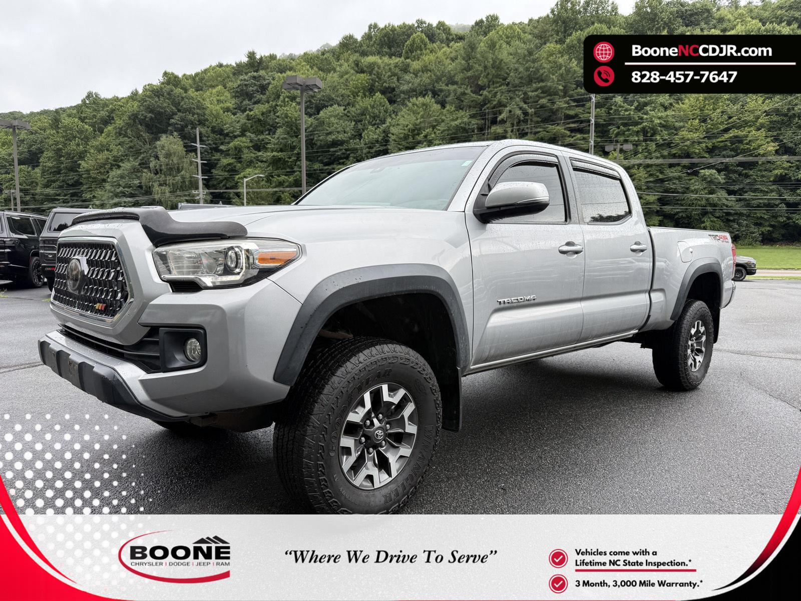 Silver Sky Metallic 2018 Toyota Tacoma Pickup Truck Four-Wheel Drive Automatic
