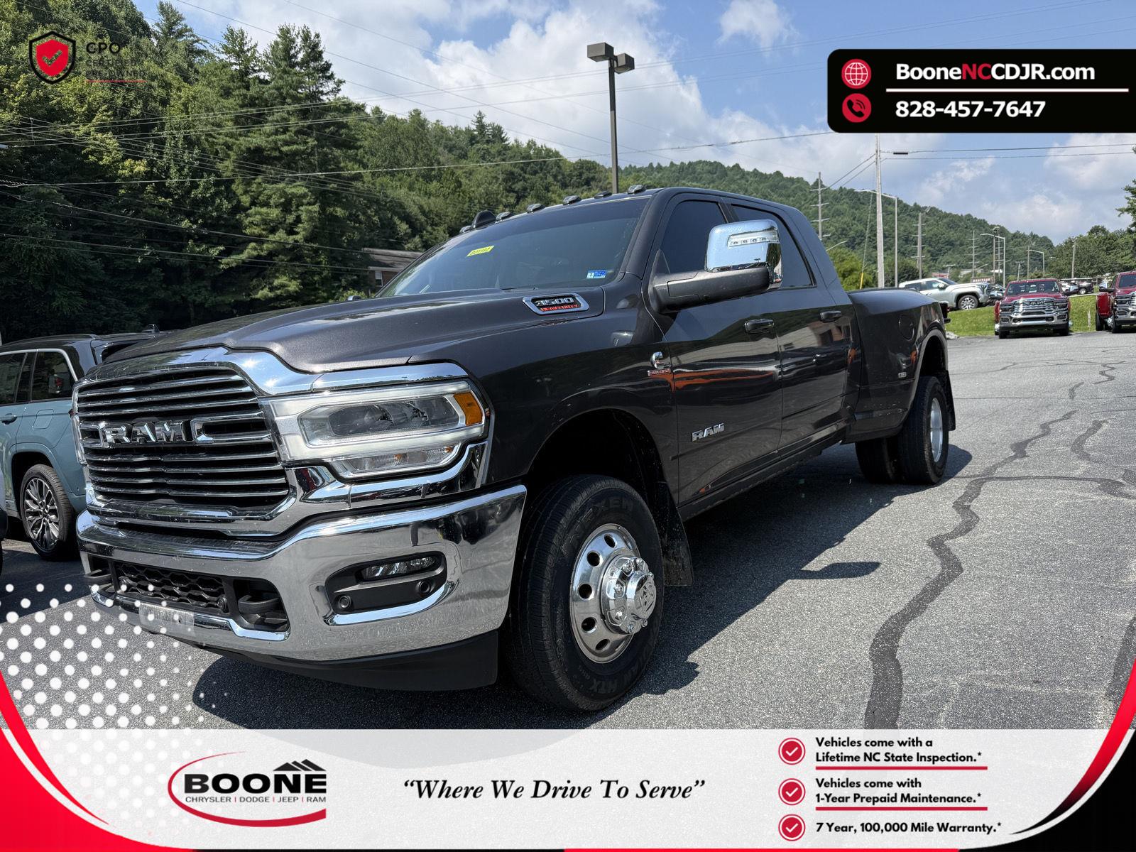 Gray (Granite Crystal Metallic Clearcoat) 2024 RAM 3500 Pickup Truck Four-Wheel Drive 6-Speed Automatic