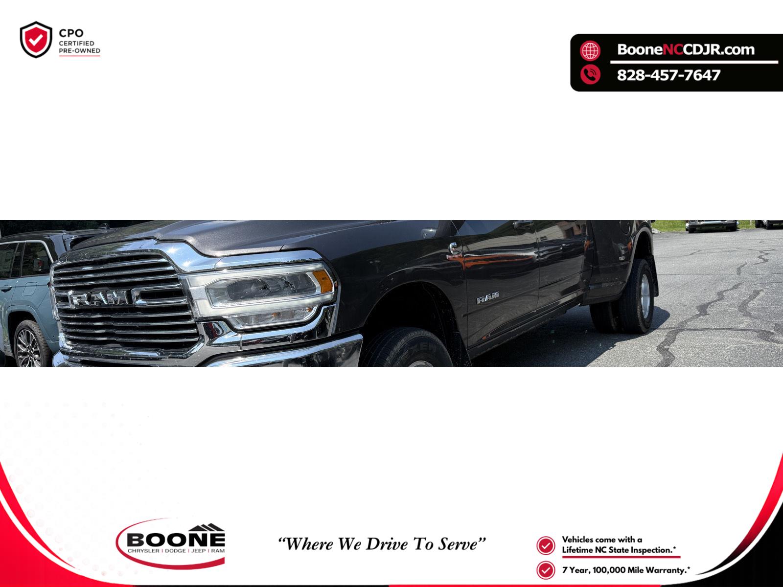 Gray (Granite Crystal Metallic Clearcoat) 2024 RAM 3500 Pickup Truck Four-Wheel Drive 6-Speed Automatic