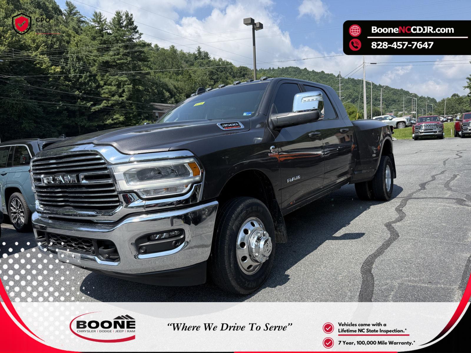 Gray (Granite Crystal Metallic Clearcoat) 2024 RAM 3500 Pickup Truck Four-Wheel Drive 6-Speed Automatic