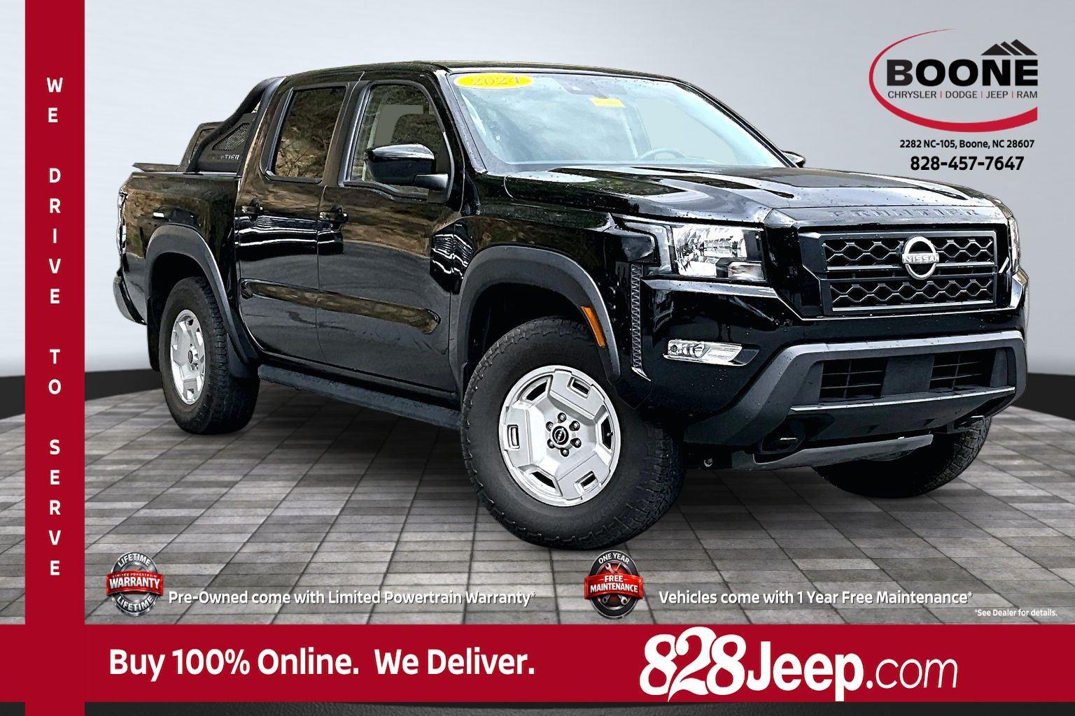 Super Black 2024 Nissan Frontier SV Crew Cab 4WD Pickup Truck Four-Wheel Drive Automatic