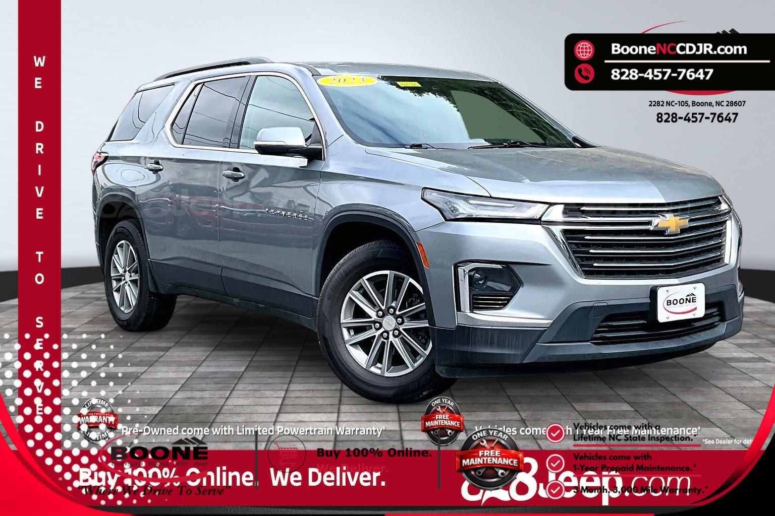 Sterling Gray Metallic 2023 Chevrolet Traverse LT Cloth AWD SUV / Crossover Four-Wheel Drive 9-Speed Automatic