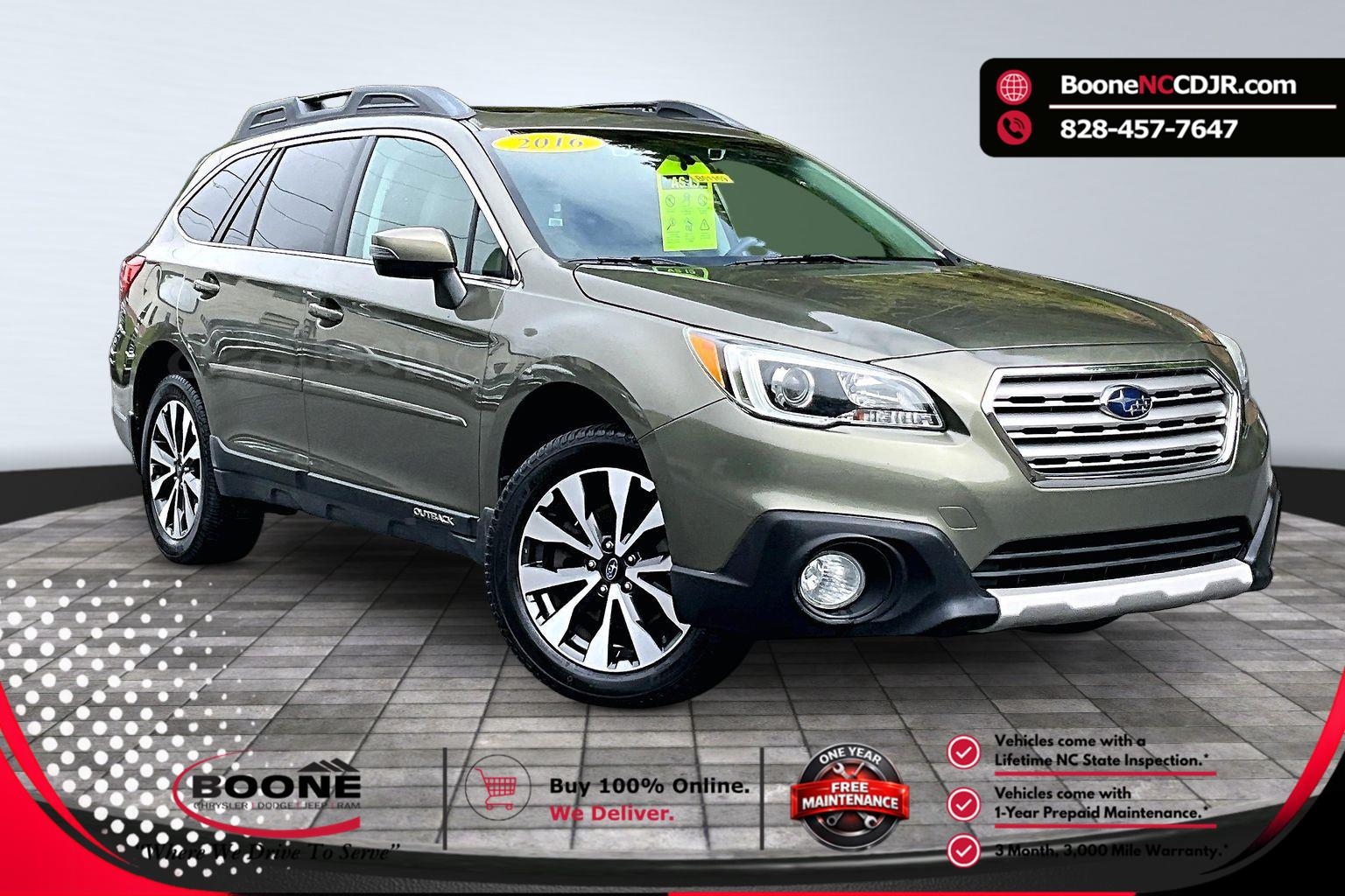 Wilderness Green Metallic 2016 Subaru Outback 2.5i Limited Wagon All-Wheel Drive Continuously Variable Transmission