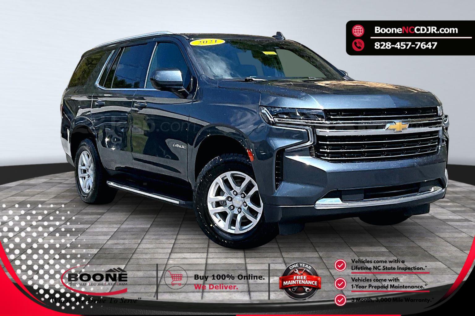 Shadow Gray Metallic 2021 Chevrolet Tahoe LT 4WD SUV / Crossover Four-Wheel Drive Automatic