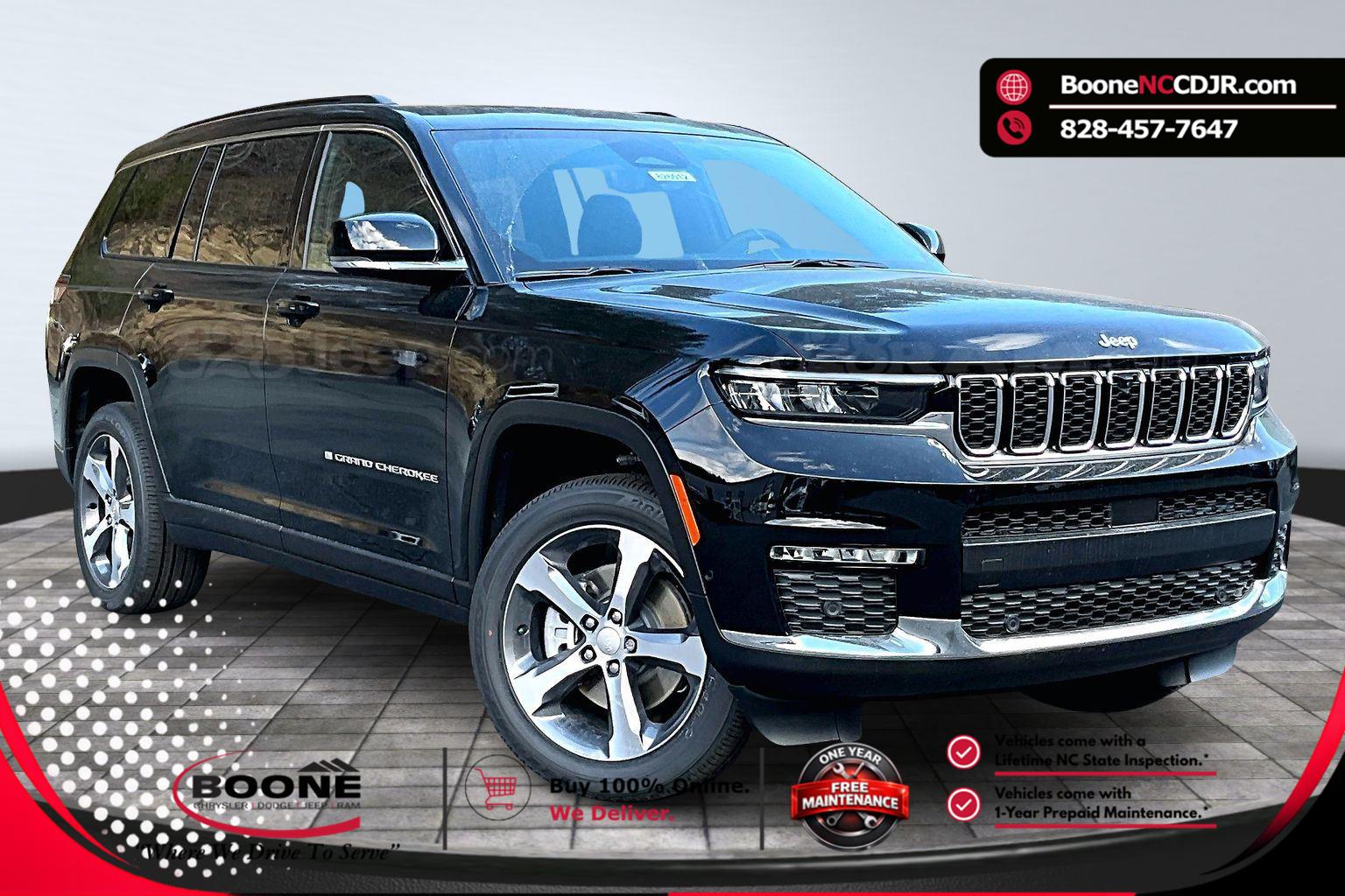 Diamond Black Crystal Pearlcoat 2025 Jeep Grand Cherokee L Limited 4WD SUV / Crossover Four-Wheel Drive 8-Speed Automatic