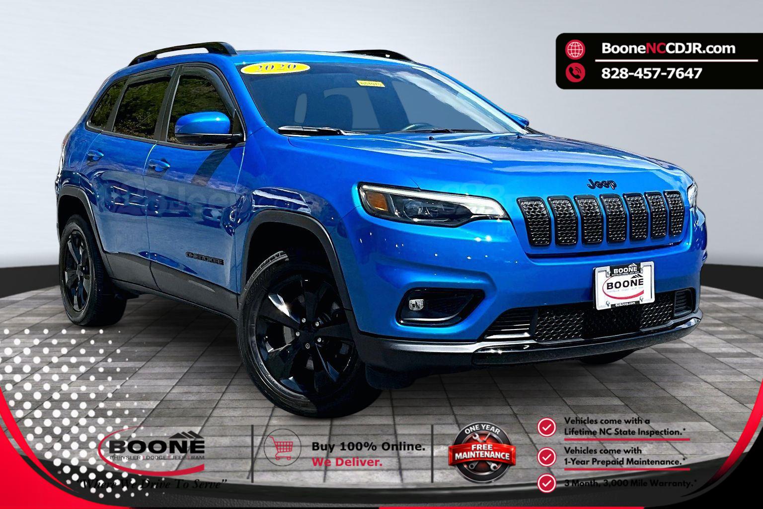 Hydro Blue Pearlcoat 2020 Jeep Cherokee Altitude 4WD SUV / Crossover Four-Wheel Drive 9-Speed Automatic