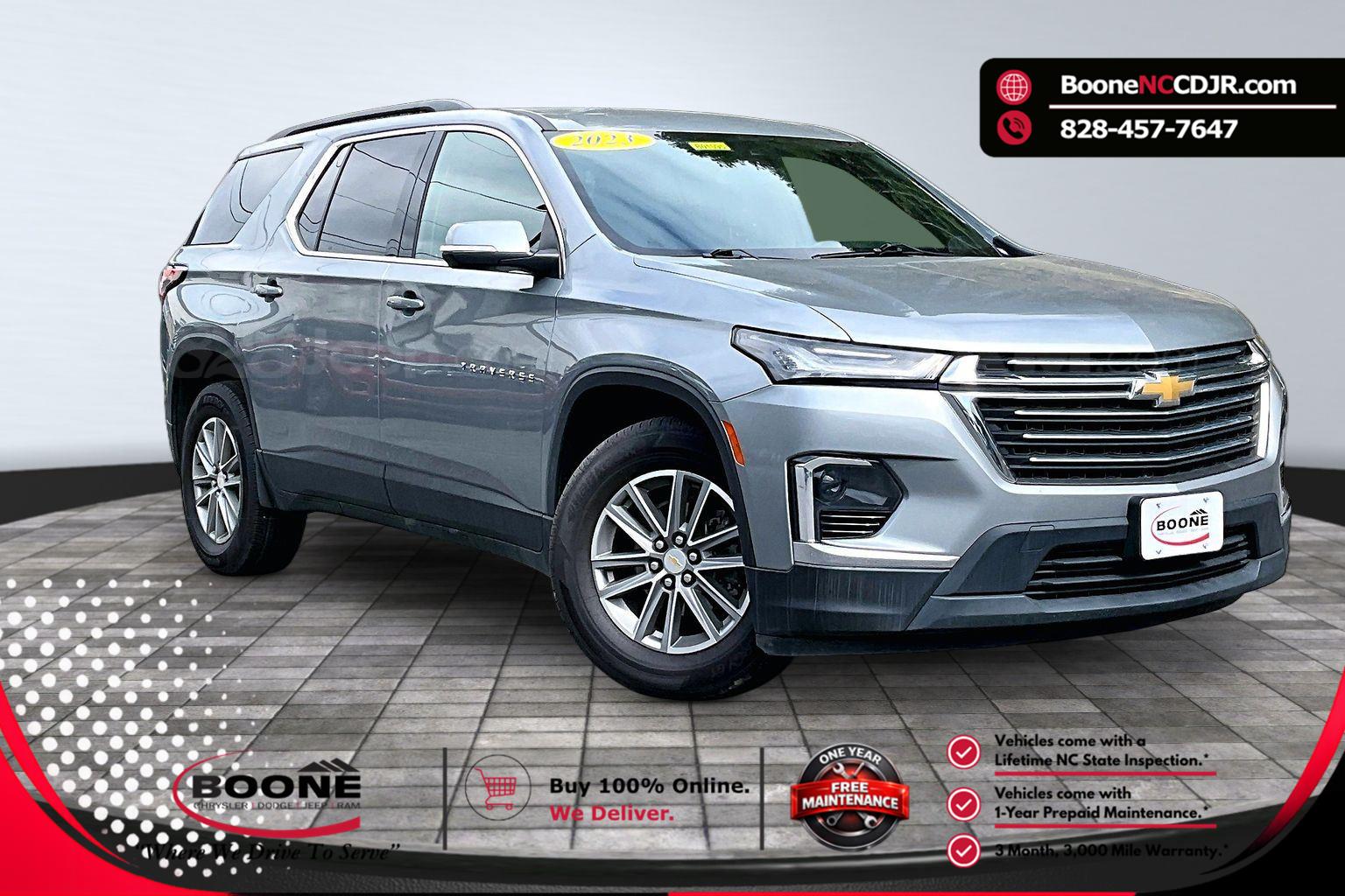 Sterling Gray Metallic 2023 Chevrolet Traverse LT Cloth AWD SUV / Crossover Four-Wheel Drive 9-Speed Automatic