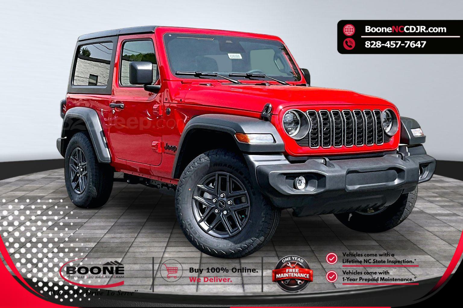 Firecracker Red Clearcoat 2026 Jeep Wrangler Sport S 2-Door 4WD SUV / Crossover Four-Wheel Drive 8-Speed Automatic