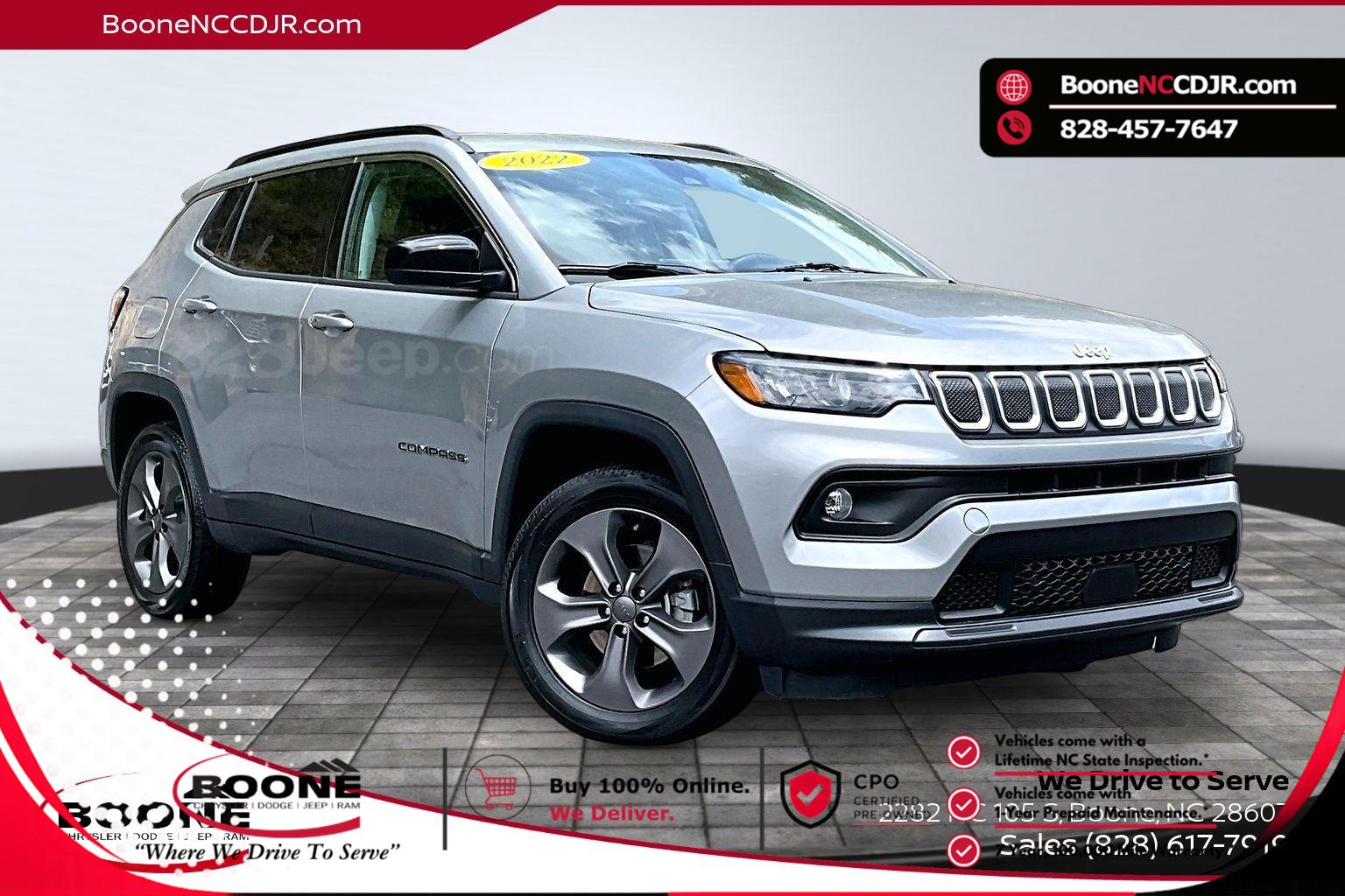 Billet Silver Metallic Clearcoat 2022 Jeep Compass Latitude Lux 4WD SUV / Crossover Four-Wheel Drive 9-Speed Automatic