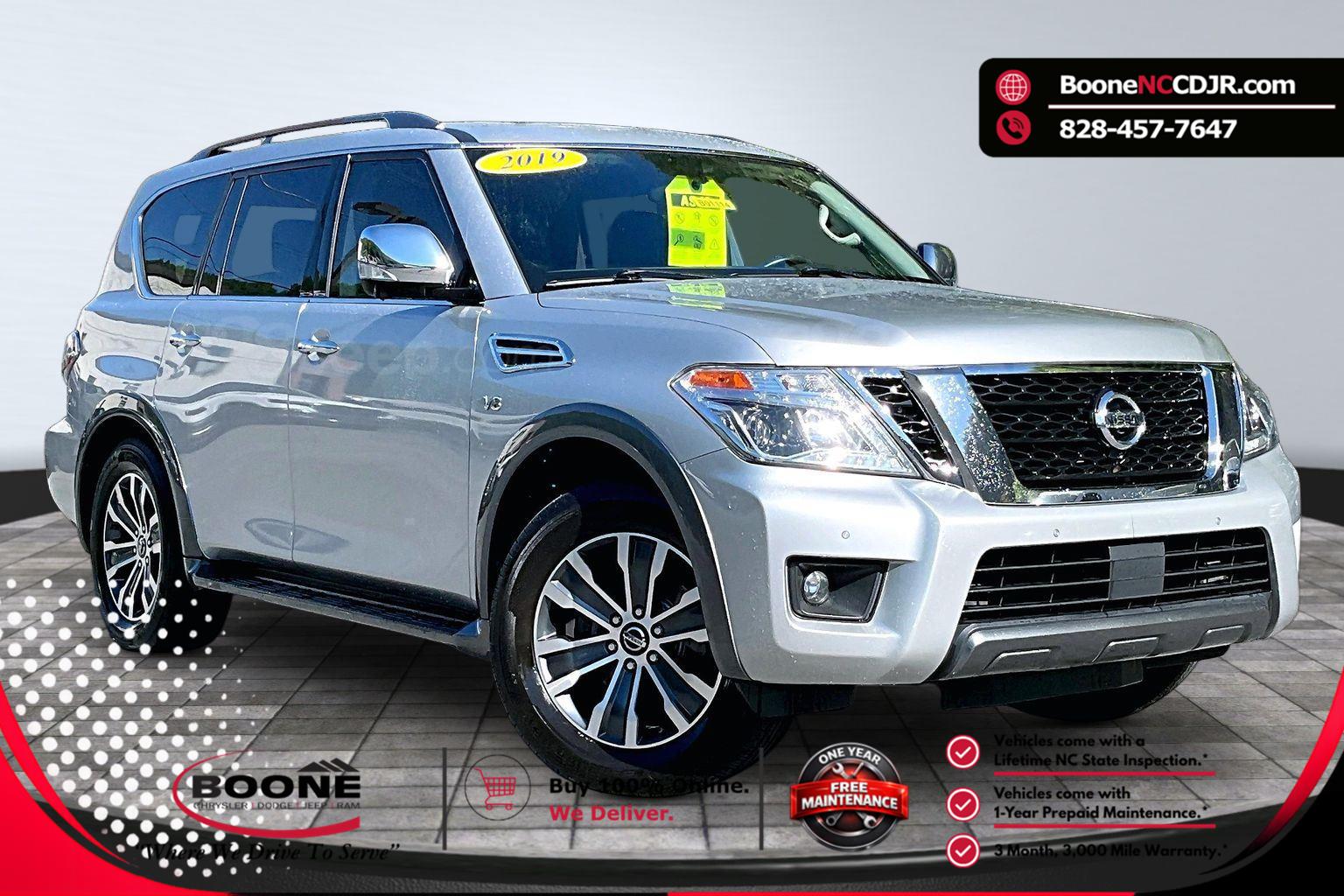 Brilliant Silver Metallic 2019 Nissan Armada SL 4WD SUV / Crossover Four-Wheel Drive Automatic
